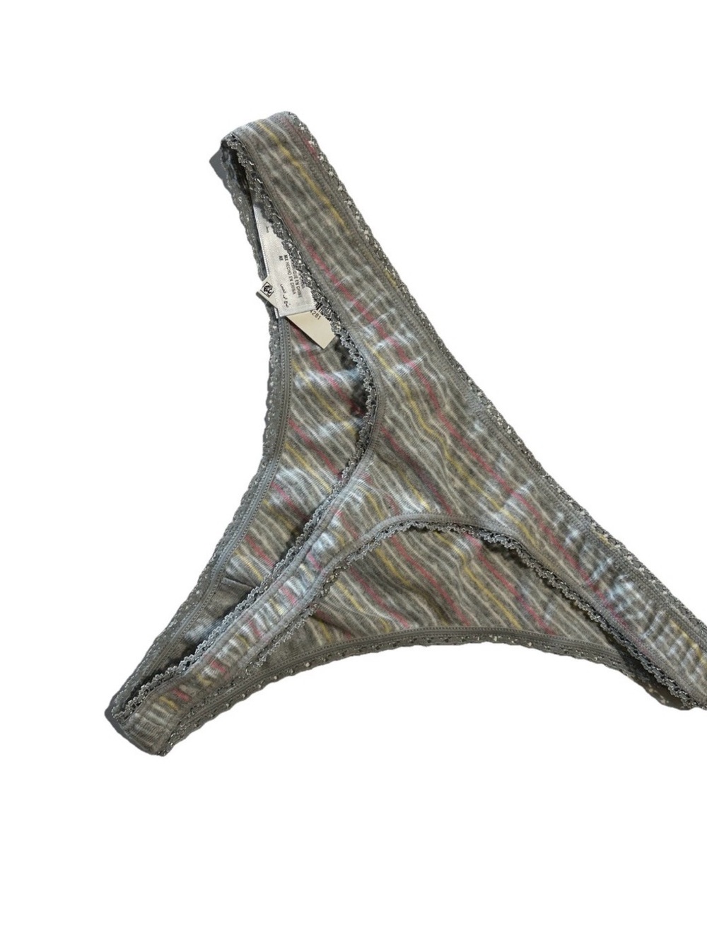Charter Club Women’s 2-Pack Thong Panties Medium 100% Cotton Lace Trim - Picture 5 of 5